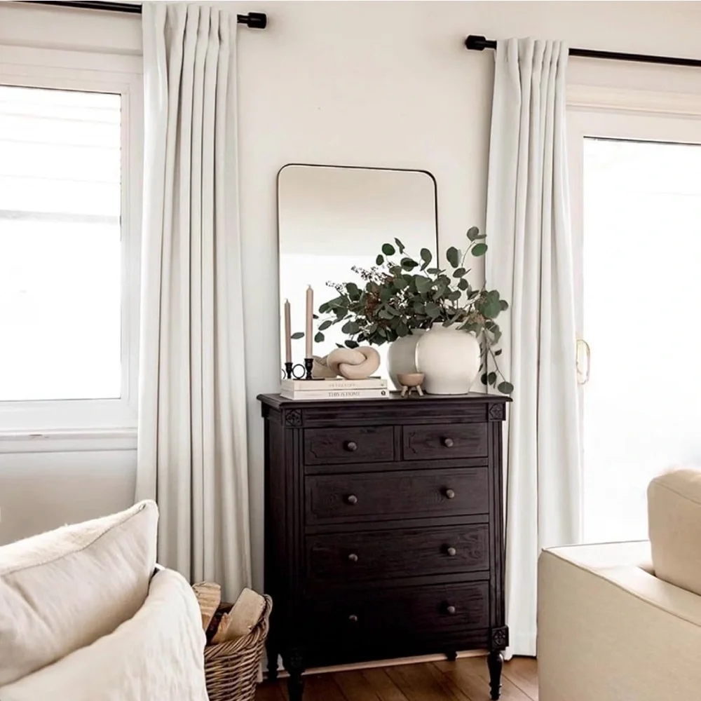 Brand new, pack of 2 beige blackout curtains, 84inch. 4 sets available.